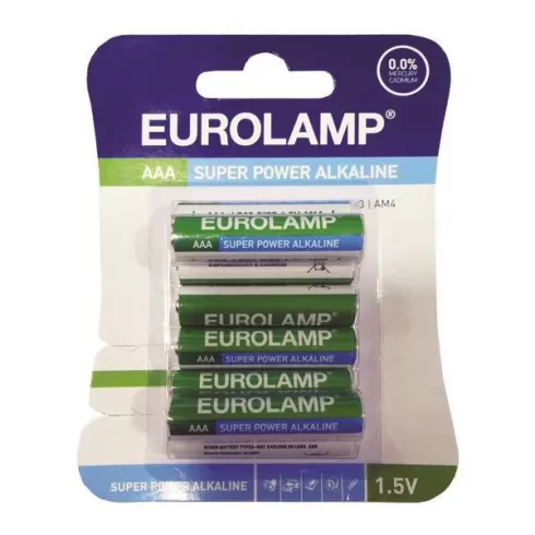 Eurolamp ΜΠΑΤΑΡΙΑ ΑΛΚΑΛΙΚΗ 1,5 V ΑΑΑ LR03 8ΤΜΧ