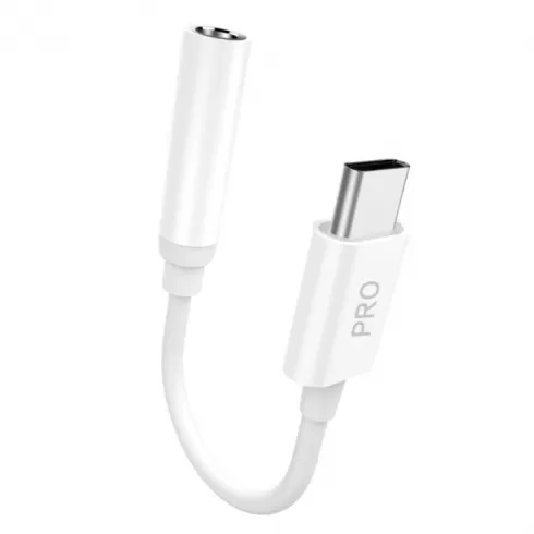 Dudao Converter Adapter από USB Type C σε headphones jack 3,5 mm (female) Λευκό (L16CPro white)