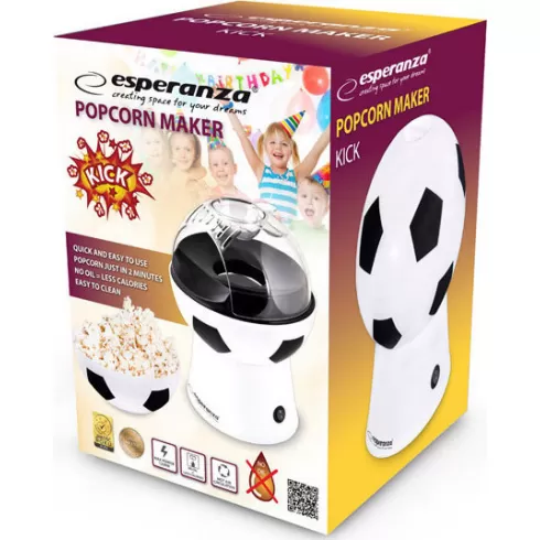Esperanza EKP007 popcorn popper 0.27 L Black,White 1200W #2