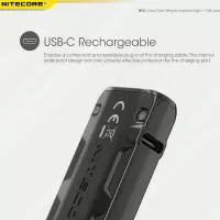 NiteCore φακός led tip se μπρελόκ επαναφορτιζόμενος γκρι 700lm #1