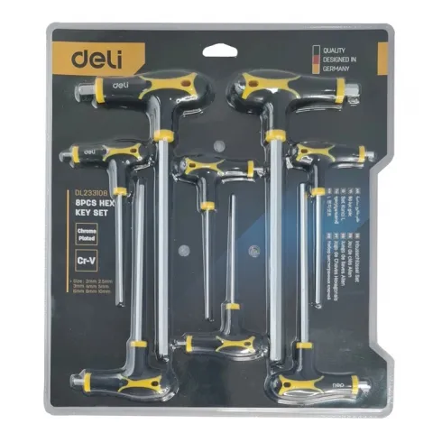 DELI σετ κλειδιά Allen DL233108 τύπου Ταφ 2-10mm Cr-V 8τμχ #1