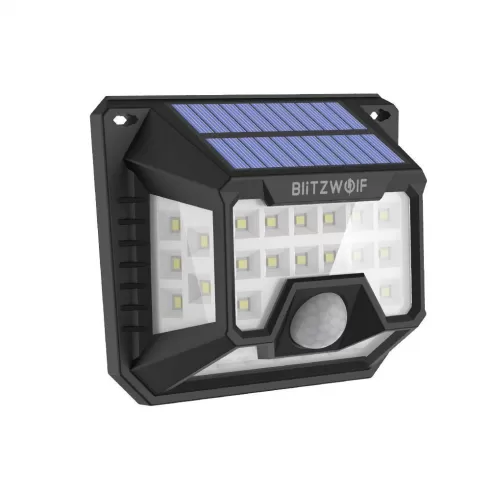 BlitzWolf® BW-OLT3 Solar Wall Light 2Pcs with 270°Wide Lighting Area, 32 Bright LEDs, 120°PIR Sensor, 1200mAh High Capacity and IP64 Waterproof #1