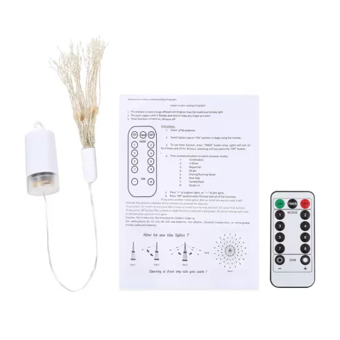 LH - BOM - YHD198M 198 LEDs multicolor Hanging Starburst Light with Remote Control - Κρεμαστά διακοσμητικά πολύχρωμα Led με τηλεχειριστήριο