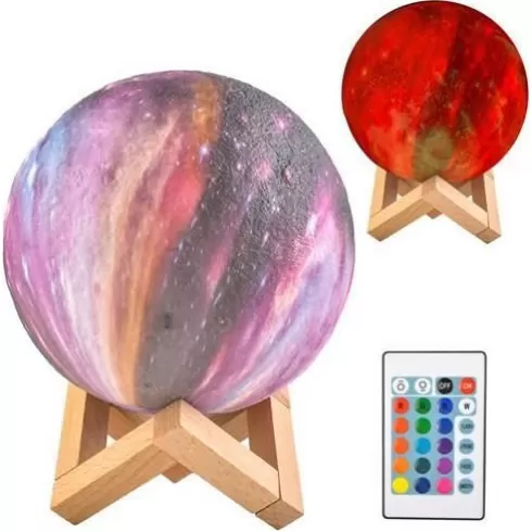Aria Trade Moon 3D Night Lamp 20 Χρωματικοί Συνδυασμοί