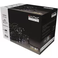 Entac Christmas IP44 120 LED Light 3000K 9m