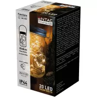 Entac Ηλιακό IP44 Μπουκάλι 20 LED Ψείρες Θερμό