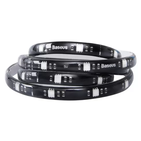 Baseus colorful self-adhesive SMD LED strip extension 5W 1m - Μαύρο (DGRGB-01)