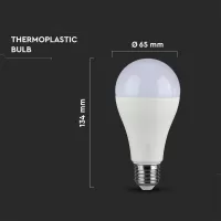 V-TAC Λάμπα LED E27 A65 SMD 15W φυσικό λευκό 4000K #4