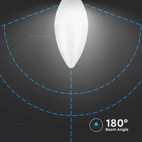 V-TAC LED λάμπα E14 κερί SMD 3.7W ψυχρό λευκό 6500K #2