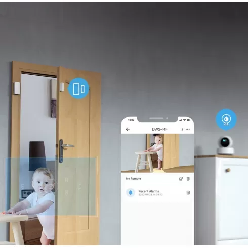Ασύρματος αισθητήρας πόρτας- παραθύρου Sonoff DW2 RF / wireless door window open sensor 433 MHz RF - Λευκό(M0802070003) #2