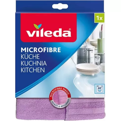 Vileda kitchen 2in1 πανάκι καθαρισμού με μικροΐνες γενικής χρήσης μωβ 1SCI0001