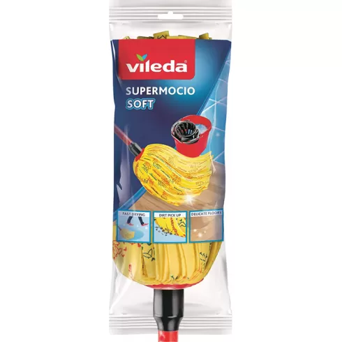 Vileda ανταλλακτικό σφουγγαρίστρας με μικροΐνες supermocio soft 1ADP0010