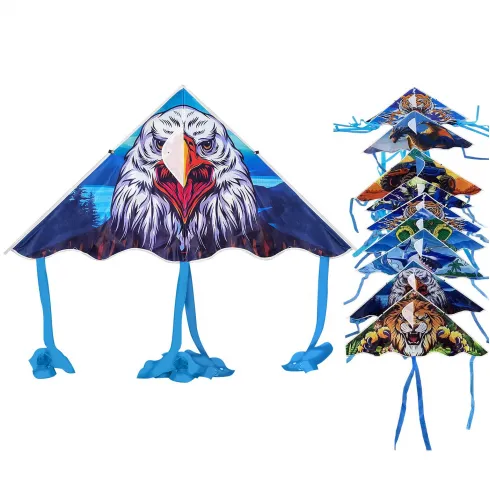 Χαρταετός τριγωνικός με ουρές 115x60cm 1 τεμ Carnavalista 232715 τυχαίο χρώμα-σχέδιο-επιλογή