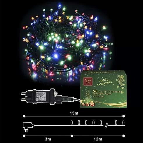 Xmasfest 240 LED χρωματιστά εξωτερικά λαμπάκια με πρόγραμμα L.V. 1132394