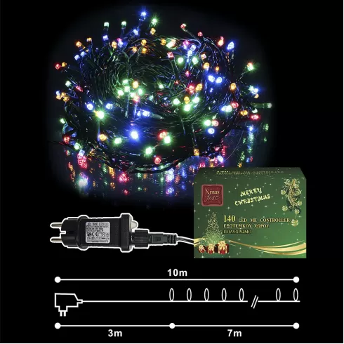 Xmasfest 140 LED χρωματιστά εξωτερικά λαμπάκια L.V. 1132392