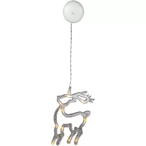 Entac Χριστουγεννιάτικη διακόσμηση παραθύρου τάρανδος 10 LED θερμό (3xAA Δεν Περιλαμβ.)