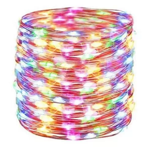 Malatec γιρλάντα από 100 πολύχρωμα (RGB) χριστουγεννιάτικα λαμπάκια 10m με μπαταρία