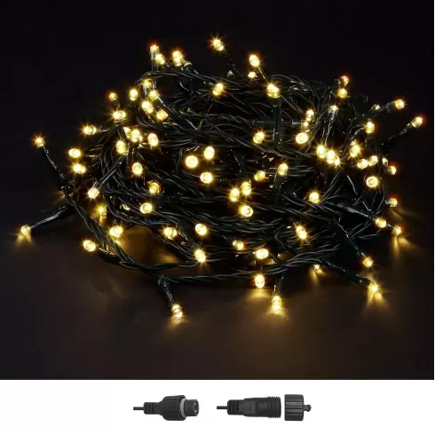 Επέκταση 510 λαμπάκια led λευκό θερμό σε σειρά με επέκταση & προγράμματα ip44 25.5m (δεν περιέχεται ο μετασχηματιστής) Xmasfest 1133503