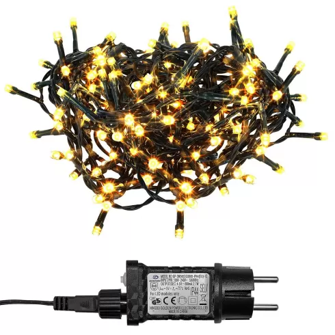 1020 λαμπάκια led λευκό θερμό σε σειρά με προγράμματα ip44 54m Xmasfest 1133496