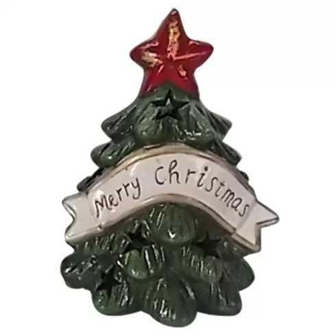 Χριστουγεννιάτικο κεραμικό κηροπήγιο δέντρο 17x13x12cm 93-2249