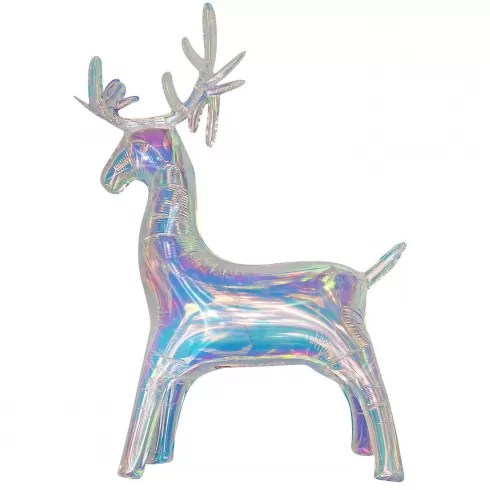 Φουσκωτός τάρανδος ιριδίζον 88x58cm Xmasfest 1133740 1 τεμάχιο