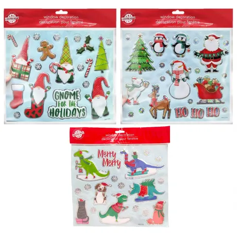 Αυτοκόλλητα 3D Χριστουγεννιάτικα 1σετ Xmasfest 1133991 τυχαίο χρώμα-σχέδιο-επιλογή