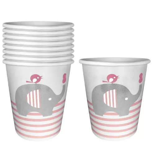 Ποτήρι χάρτινο ελέφαντας πακέτο 8 τεμαχίων 266ml Homie 1002112