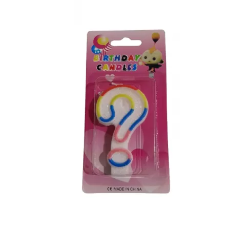 Κεράκι γενεθλίων ερωτηματικό - 6.5cm 3773