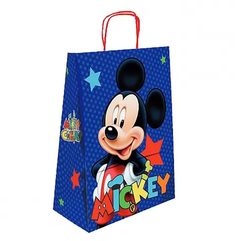 Τσάντα δώρου χάρτινη Mickey μπλε 40x32x14cm Disney 19-371