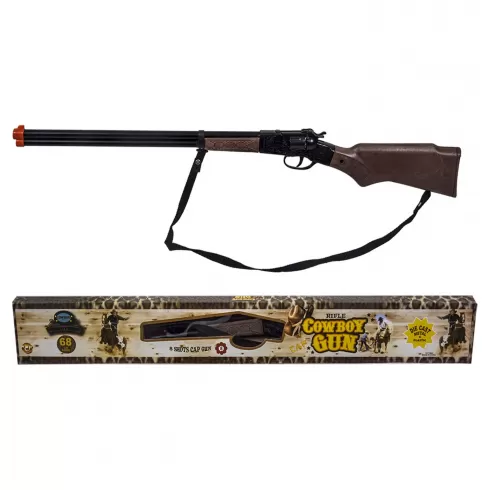 Αποκριάτικη καραμπίνα μεταλλική 8σφαιρη 69x9cm Carnavalista 23247