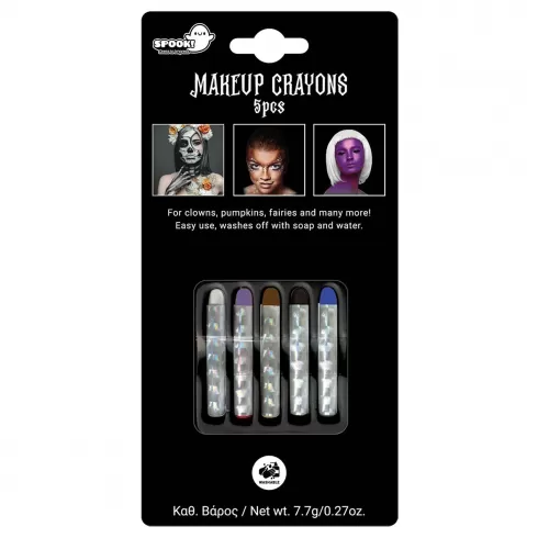 Σετ 5 μολύβια βαφής προσώπου Horror 7.7gr Christakopoulos 4345-2