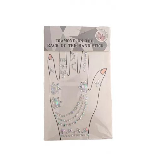 Αυτοκόλλητα Gems για το χέρι 20x12cm 1 τεμάχιο Carnavalista 232486 ασημί