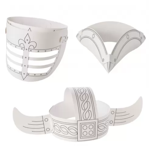 Σετ παιδικό καπέλο folia "ADVENTURE" από χαρτόνι λευκό (23308)