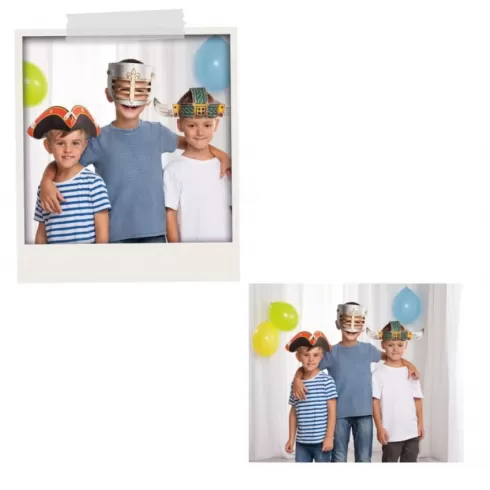 Σετ παιδικό καπέλο folia "ADVENTURE" από χαρτόνι λευκό (23308) #3