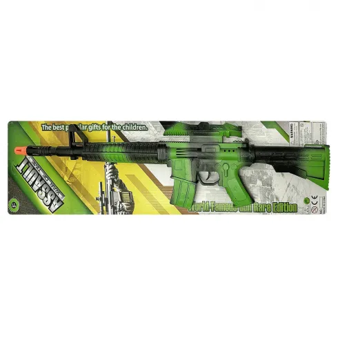 Αποκριάτικο όπλο σπινθηροβόλο πρασινόμαυρο με διόπτρα 62x16cm Carnavalista 232435