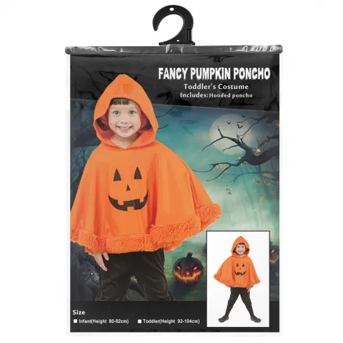 Αποκριάτικη στολή μπεμπέ πόντσο κολοκύθα Halloween Carnavalista 232727 #2