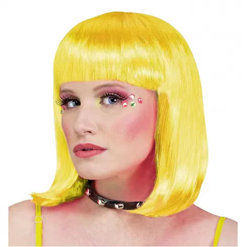 Αποκριάτικη περούκα μακρύ καρέ αφέλειες Carnavalista 232464 - Ξανθό #1