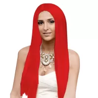 Περούκα ίσιο μακρύ μαλλί με χωρίστρα Carnavalista 232463 - Κόκκινο #1