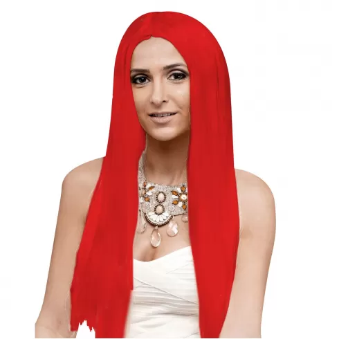 Περούκα ίσιο μακρύ μαλλί με χωρίστρα Carnavalista 232463 - Κόκκινο #1