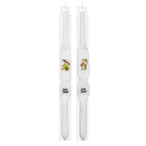 Λαμπάδα πλακέ *καλό Πάσχα* 40cm Bunny's 931499 τυχαίο-χρώμα-σχέδιο-επιλογή