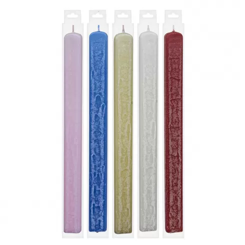 Λαμπάδα πλακέ χρωματιστή ανάγλυφη ματ 35x3cm Bunny's 931500 τυχαίο-χρώμα-σχέδιο-επιλογή