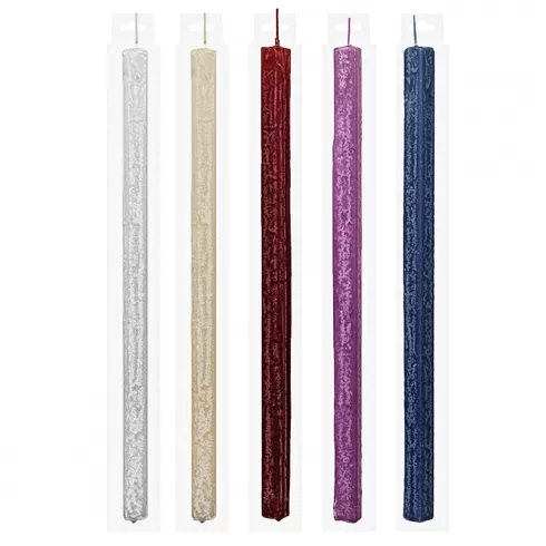 Λαμπάδα τετράγωνη ανάγλυφη ματ 35x2cm Bunny's 931325 τυχαίο-χρώμα-σχέδιο-επιλογή 1 τεμάχιο