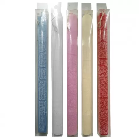 Λαμπάδα οβάλ ματ ανάγλυφη 35cm Bunny's 931791 τυχαίο-χρώμα-επιλογή-σχέδιο 1 τεμάχιο