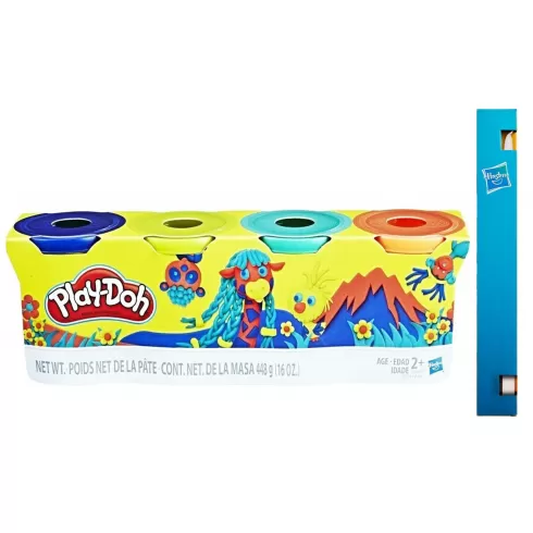Παιχνιδολαμπάδα Hasbro Play-Doh Wild Color Tubs (Pack of 4) (E4867)
