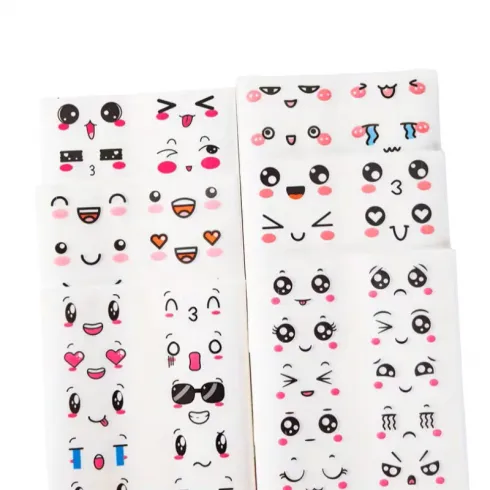 Σετ 6 καρτέλες με αυτοκόλλητα για διακόσμηση Πασχαλινών αυγών