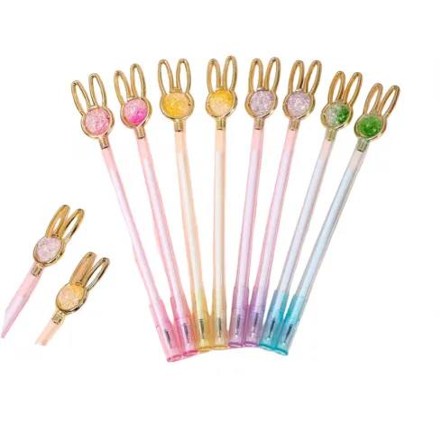 Στυλό με μαύρο μελάνι 0.5mm αυτιά λαγού 1 τεμάχιο τυχαία επιλογή χρώματος