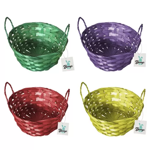 Καλάθι bamboo στρογγυλό Φ18x9cm Bunny's 931486 τυχαίο-χρώμα