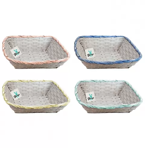 Καλάθι bamboo παλ απόχρωση 24x24x6cm Bunny's 931670 1 τεμάχιο τυχαία επιλογή χρώματος
