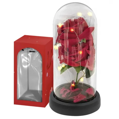 Τριαντάφυλλα σε γυάλα με φως Carnavalista 232370 Άγιος Βαλεντίνος
