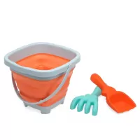 Kiokids Κουβαδάκι παραλίας αναδιπλούμενο πορτοκαλί 3τμχ (2954 orange)